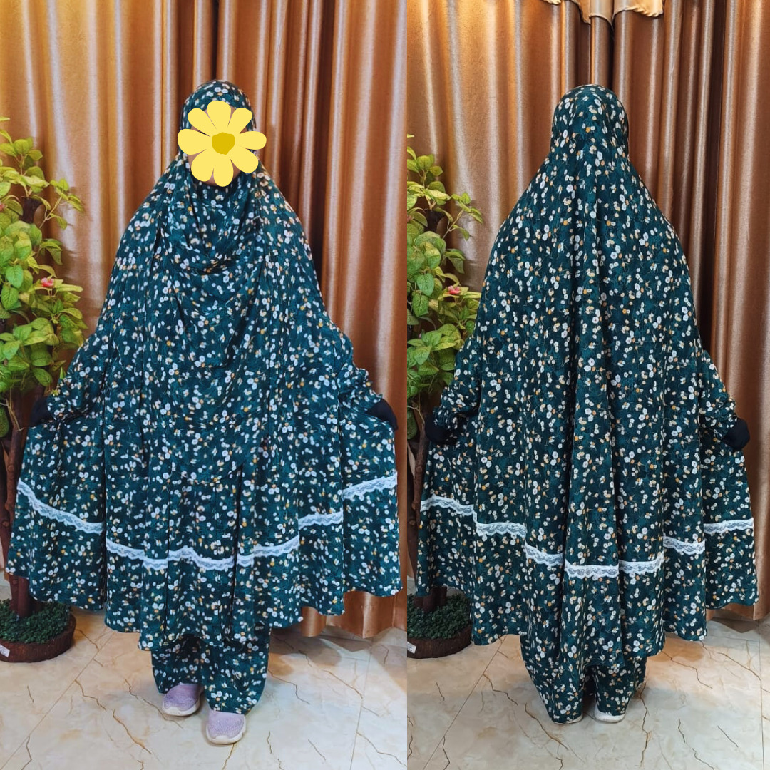 Cherry Georgette Fabric Khimar Set CG101